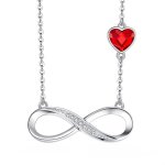 Cde 925 Sterling Silver Forever Love Necklace With Swarovsk Crystals
