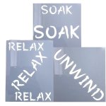 Diy Stencil Artwork No. 10 Unwind And Soak 6 Piece