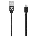 Volkano Braids Series Nylon Braided Micro USB Cable 1.2M - Black