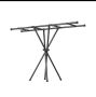 Foldable Tripod Clothing Rack - Adjustable Heavy-duty Steel Frame