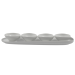 - Irregular Plate With 4 Bowls White