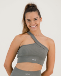 Prime State One Shoulder Sports Bra - Blue - Small