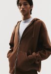 Thermolite Loose Fit Zip-through Hoodie - Brown