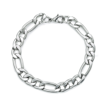 Icom Stainless Steel Figaro Bracelet
