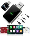 Drivio Wireless Carplay Adapter For Iphone & Android USB Carplay Wireless Adapter With Screen Mirroring 2026 Bluetooth Car Play