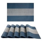 4-PIECE Rectangular Brown Place Mat Set 30 X 45CM