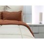- Reversible Comforter Set - 90 GSM Micro Fibre - Tiramisu - Gray Flannel Single - Three Quarter - Fits Single Size