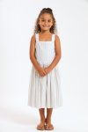 Girls Striped Sleeveless Summer Dress 7 To 14 Years