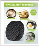 Two Pcs Heat Resistant Silicon Mat Silicon Trivet Hot Pot Base Holder - Black Silicone Trivet
