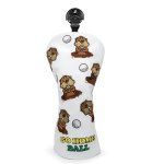 Groundhog 4 Hybrid Head Cover Rotatable Golf 2 3 4 5 6 Ut Gopher Hybrid Headcover Head Cover Golf Rescue Hybrid Cover White Leat