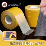 Extra Strong Double-sided Duct Tape - Waterproof Versatile Adhesive For Carpet Props Wedding Decor & More - Ideal For Plastic Fa