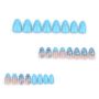 Cute French Style Nail Stickers With Blue Floral Patterns