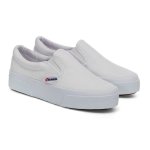 Superga Classic Platform Canvas Slip On - White - 8