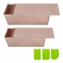 2 Pieces Premium 1 Lb Dough Sandwich Nonstick Bread Pan With 3 Scrapers