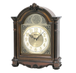 Rhythm Chime And Melodies Wooden Mantel Clock 23.5 Cm X 30.6 Cm