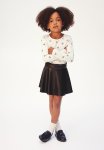 Printed Jersey Top - Natural White Bows