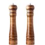 Oak Wood 10 Manual Pepper Grinders Mills Salt Shakers Set