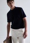 Slim Fit Textured Polo Shirt - Blue