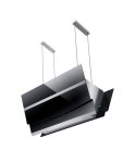 Falco 90CM Island V-shape Black Glass Extractor Fan- AR-90-826