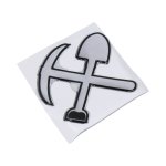 Pickaxe & Shovel Chrome 3D Gel Dome Sticker - Autostyle Motorsport South Africa