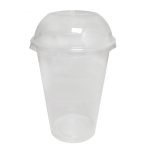 Plastic Cup + Dome Lid Clear – 500ML