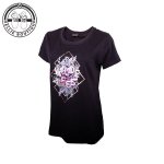 Ladies Diamond Rose Tee - Black - 3XL