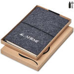 Okiya Rika Recycled Felt Soft Cover Notebook - Dark Grey