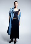 Picot-trimmed Puff-sleeved Top - Black