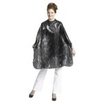 Salon Cape Black Splatter Pattern Hook & Loop 3 PACK