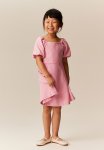 Puff-sleeved Dress - Pink