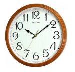 Rhythm Wooden Wall Clock 34 Cm X 34 Cm X 5 Cm