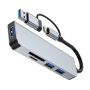 5 In 1 Aluminum Usb-c Hub With Memory Card Reader 3 USB 3/2 Port Expansion