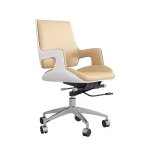 Modern Swivel Pu Leather Living Room Chair With Bentwood Design