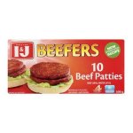 I&j Beefers Original Econo Beef Burgers 500G