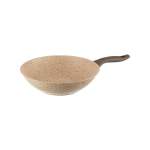 28CM Non-stick Granite Wok Brown