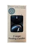 Candle Floating Black X2 7X4CM