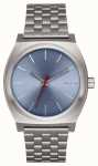 Nixon Time Teller Blue Dial Light Gunmetal Stainless Steel Unisex Watch| A0455160-00
