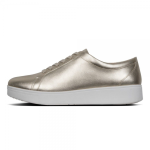 Fitflop Rally Leather Sneaker Platino