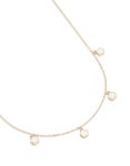 Goldair Gold White Flower Petal Station Necklace