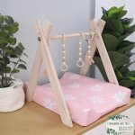 Changing Mat Cover Pink With White Daisy
