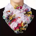 Multifunctional Colorful Collar Flower Neck Gaiter Elegant Style Elastic Headband Casual Thin Breathable Decorative Neck Cover