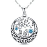 Eusj Tree Of Life Necklace For Women 925 Sterling Silver Tree Of Life Necklace Pendant Jewelry Gifts Birthday Mother's Day Chris