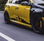 Mountains Silhouette Car Sticker