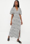 Empire V-neck Dress - Scratchy Animal