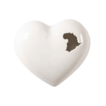 Africa Wall Heart Large - Gloss White