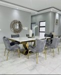 Glam Gold Dining Set 6 Seater