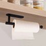 1PC Paper Towel Holder Creative Punching-free Paper Towel Rack Household Wall-mounted Paper Storage Organizer For Kitchen And Bathroom For Roll Paper Plastic Film And