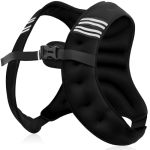 Naturelux Weighted Vest With Reflective Stripe And Adjustable Buckle Straps Black 10 Lbs