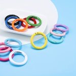 Diy Key Hanging Accessories Keyring O-ring Buckle Spring Keychain Buckle Metal Color Paint Keyring Keychain Clasp Luggage Materi