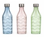 Wave Glass Bottle 1000ML 3ASS.